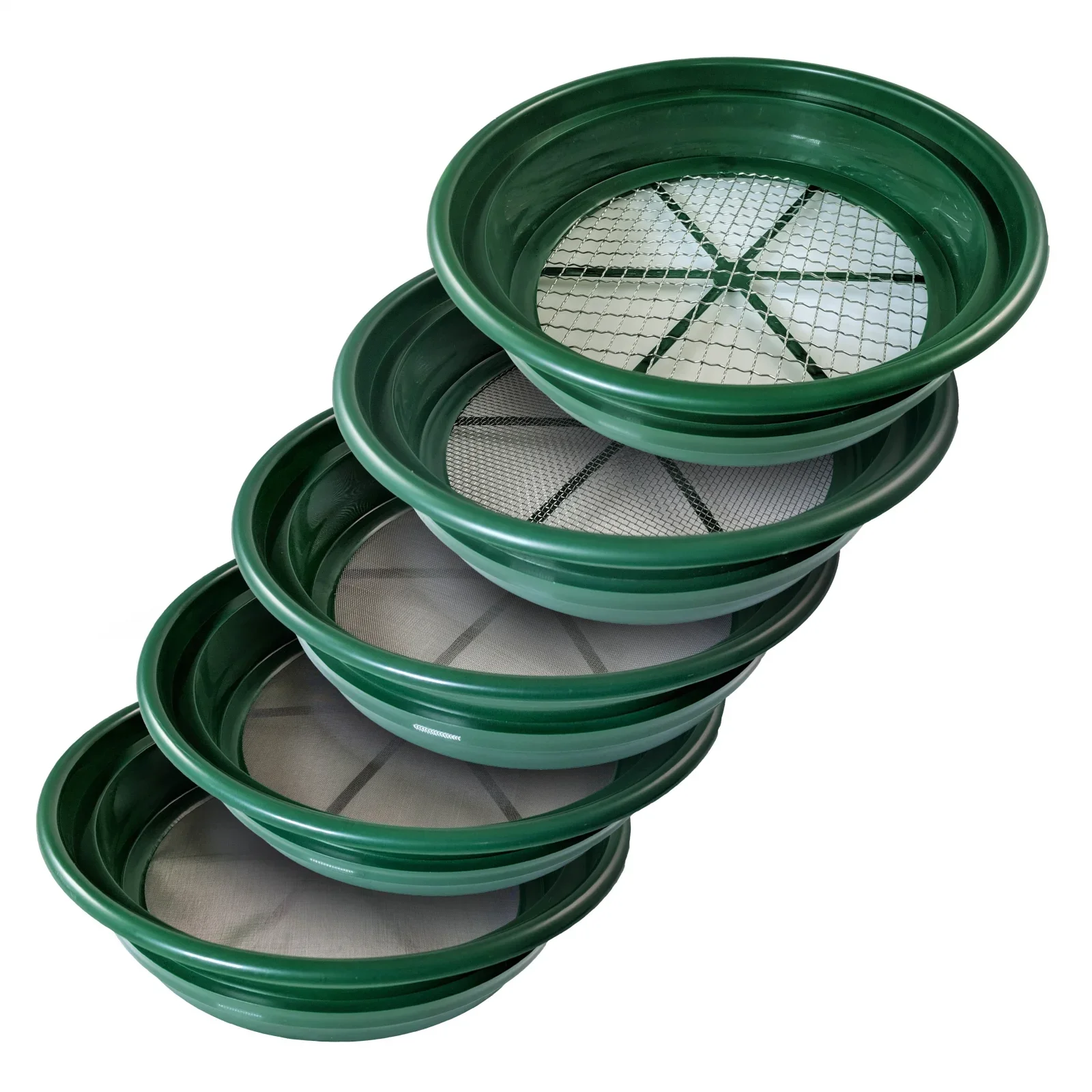 13 1/4 Inch Stainless Steel Mesh Gold Prospecting-Sifting-Panning Set, 13 1/4 Inch Stackable Classifier Panning For Gold