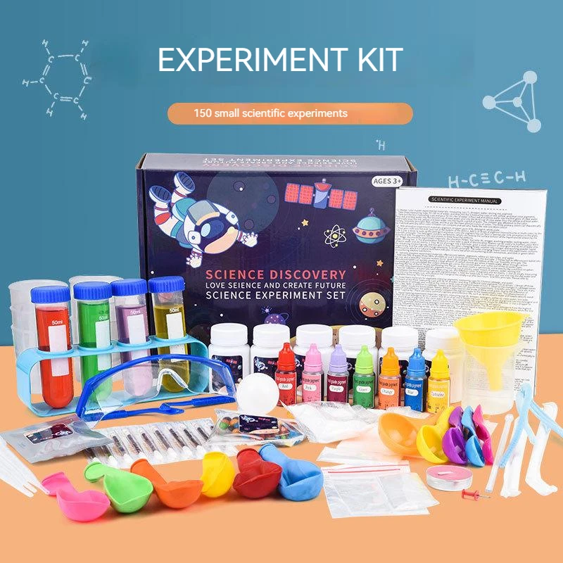 STEM 150 Different Scientific Experiments Handmade Invent Erupting Volcanos Learning Chemistry Knowledge Science Toys