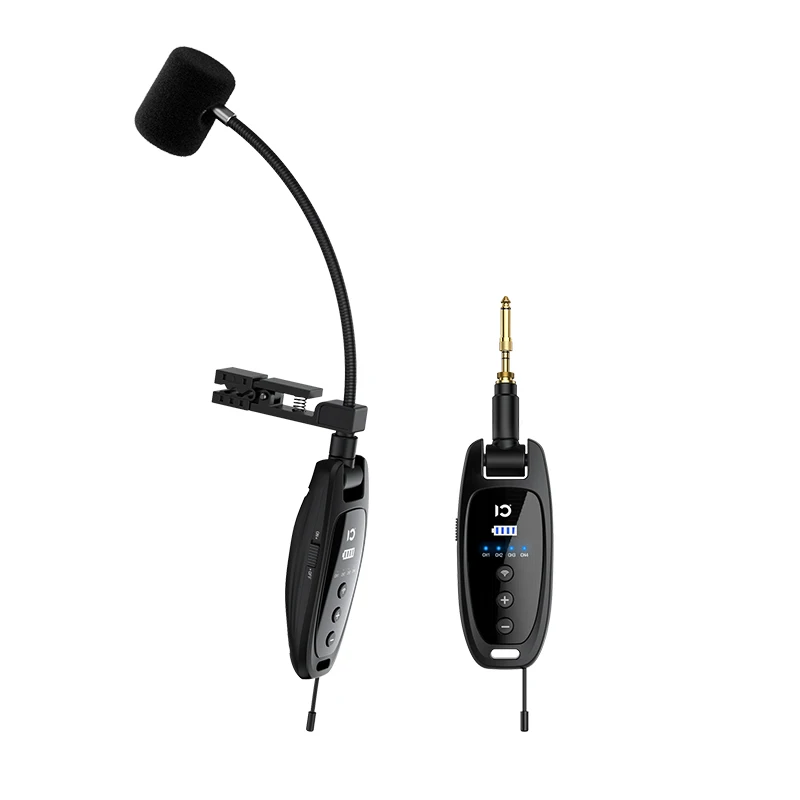 SD-U18 Saxophone Instrument Microphone Kit Uhf Wireless Stage Performance Saxophone Instrument Microphone Kit