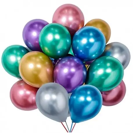Metal Pearl Latex Balloons Thick Chrome Metallic Colors helium Air Balls