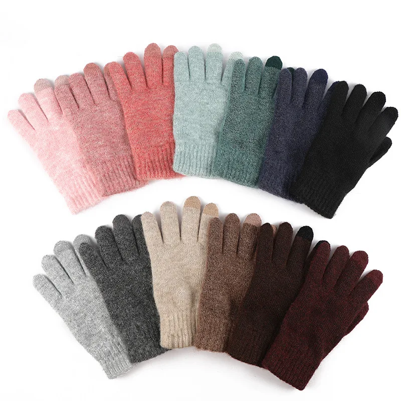 High Quality Winter Melange Acrylic Yarn Jacqurard Warm Thinsulate Knitted Glove