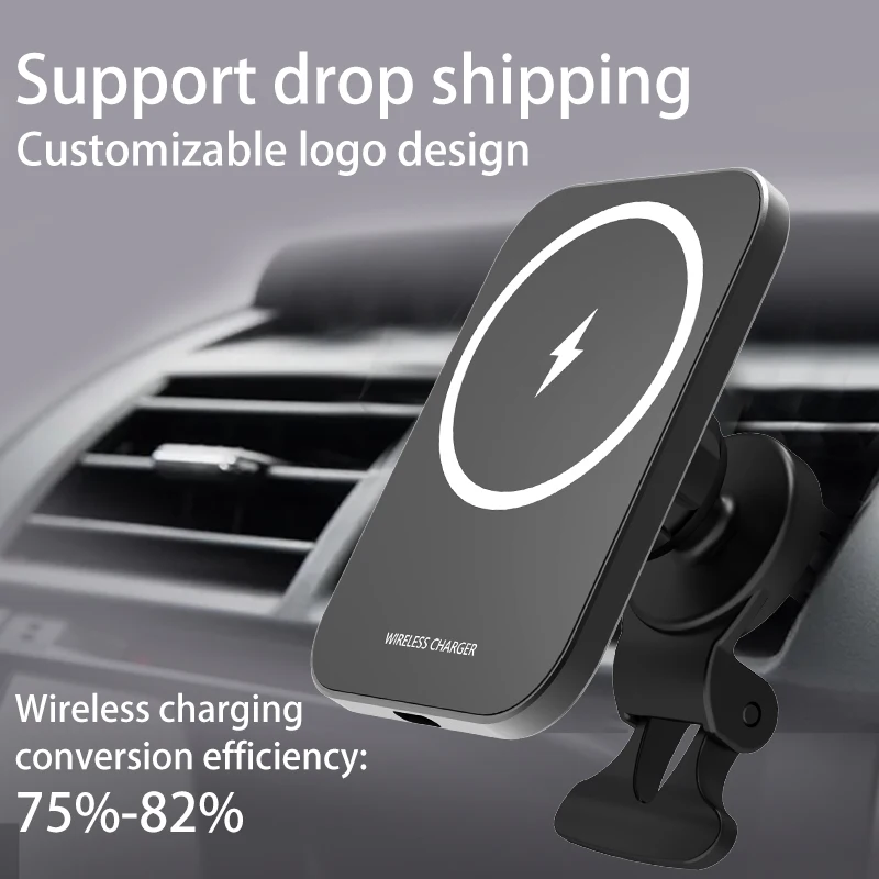 Mobile phone wireless car fast charging smart infrared sensor vent charger car phone holder 15W