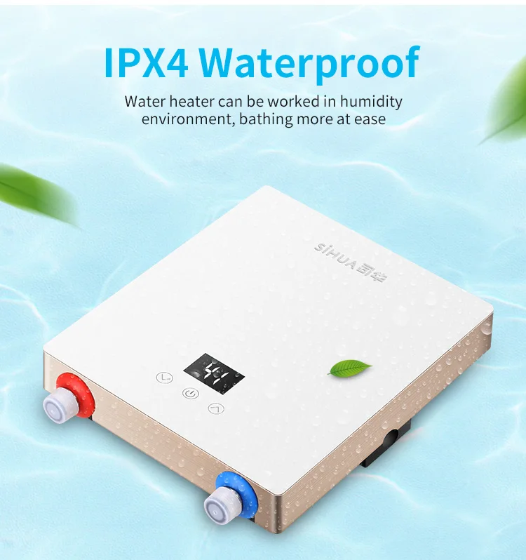 SiHUA CE Certificate Small Size Tankless Instant Electric Hot Water Shower Heater for Bathroom  Hand Wash