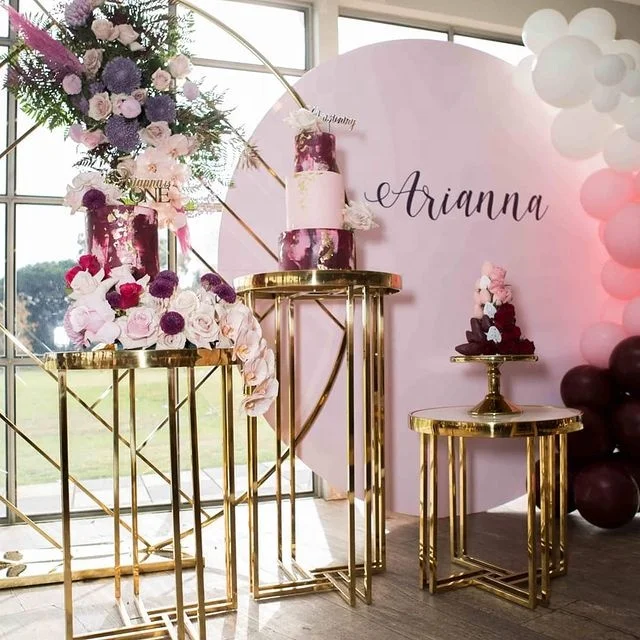 3 предмета/набор для выпечки тортов подставка десерт стол золотой железная плинтус свадебного украшения