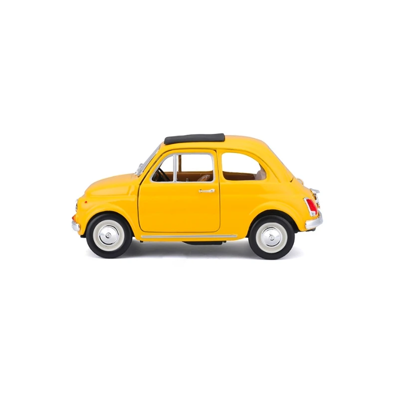 Bburago 1:24 Scale Car FIAT 500 Diecast Simulation Metal Mini Car Display Collection Gift Alloy Car Model Toy