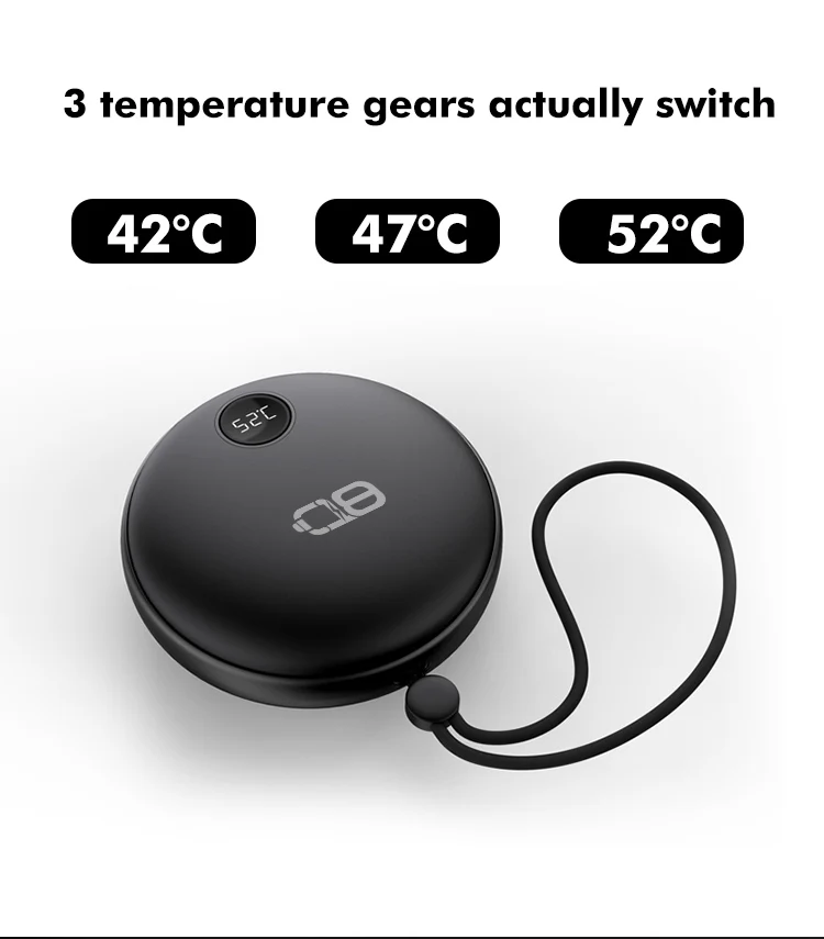 
2021 New Product 5200 Mah Powerbank Mini Pocket Design Hand warmer power bank with LED display 