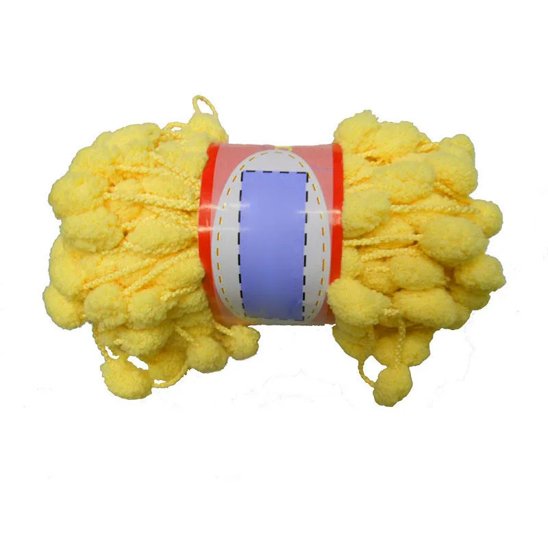 Baby Pom Pom Yarn Polyester Chenille Yarn for Knitting Cushion