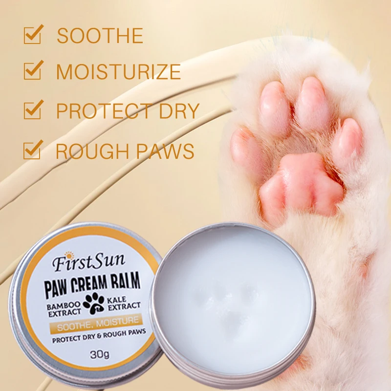 Firstsum Bulk Customised Organic Natural Protect Moisturizing Wax Deodarant Paw Care Cream Cat Dog Pet Lip Nose And Paw Balm