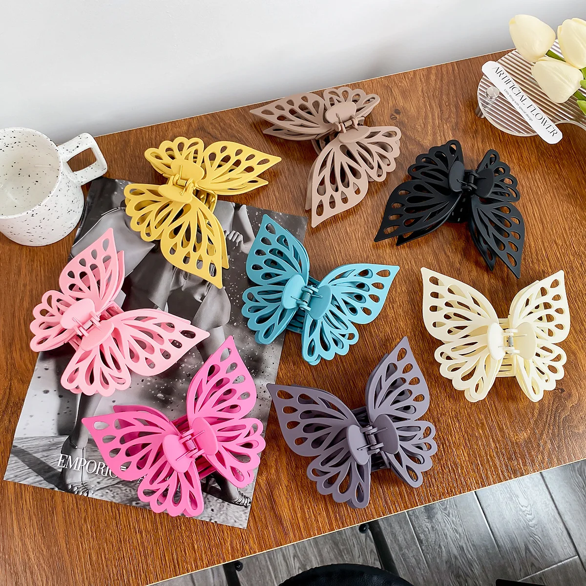 Large Butterfly Hair Claw Clips For Women Fancy Girls Hollow Hair Clips