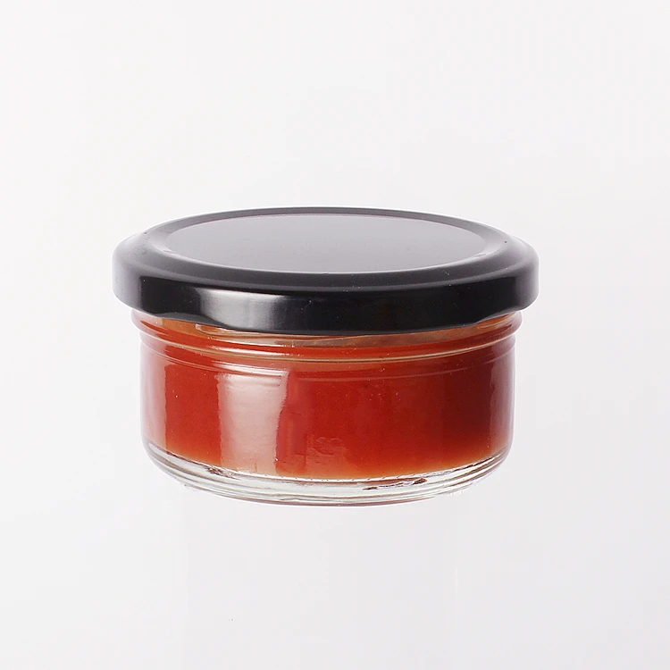 80ml 100ml 150ml small glass jar for jam, ketchup bottle and caviar glass jar