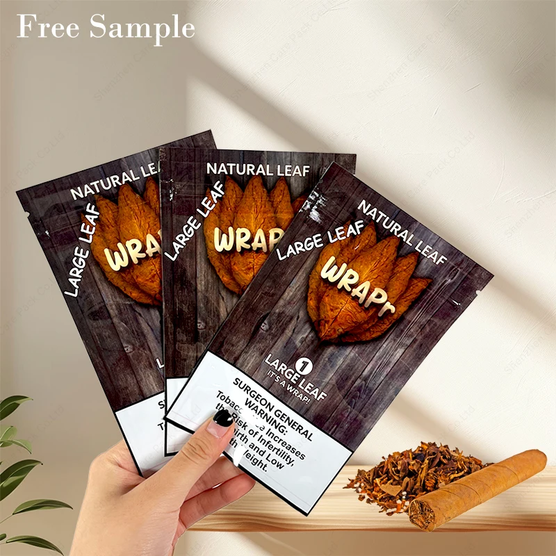 Moisturizing Cigar Packaging Bag With Hydrating Layer High Quality Humidity-Proof Bolsa Tobacco Zipper Pouch Wraps