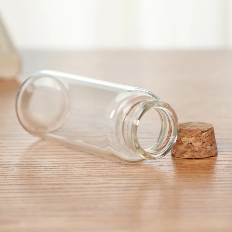 Wholesale European style  High Quality Wedding  Clear glass jar round with cork lid  for candy