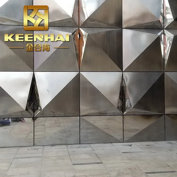 Facades Panel Outdoor Weatherproof Stainless Steel 3D Wall Facade Panels for Building Exterior