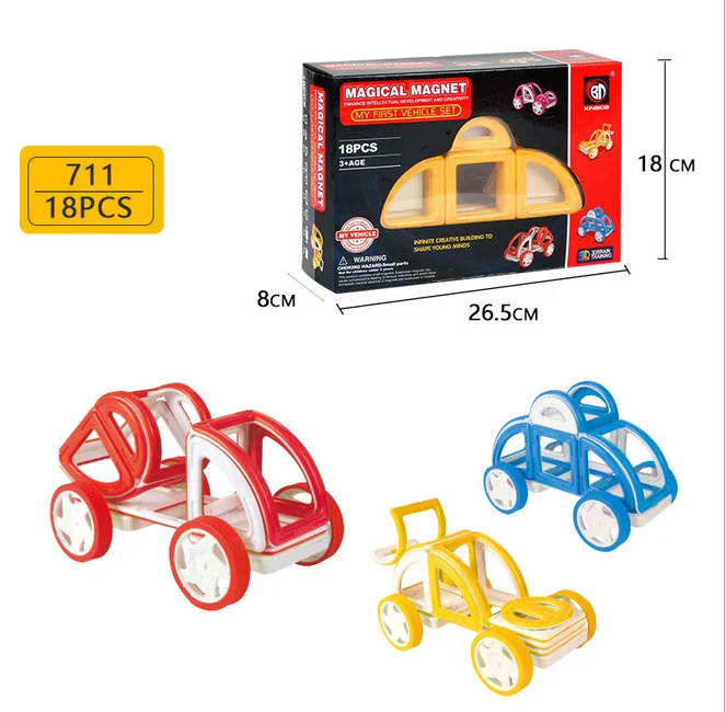 
Creative Magnetic Building Blocks Set Magnetic Car Preschool Educational Toys Kids 