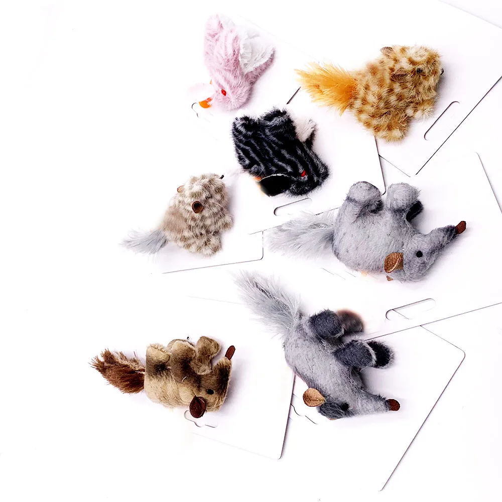 
High quality cute recycled organic growing polyester cat toys for hamster 