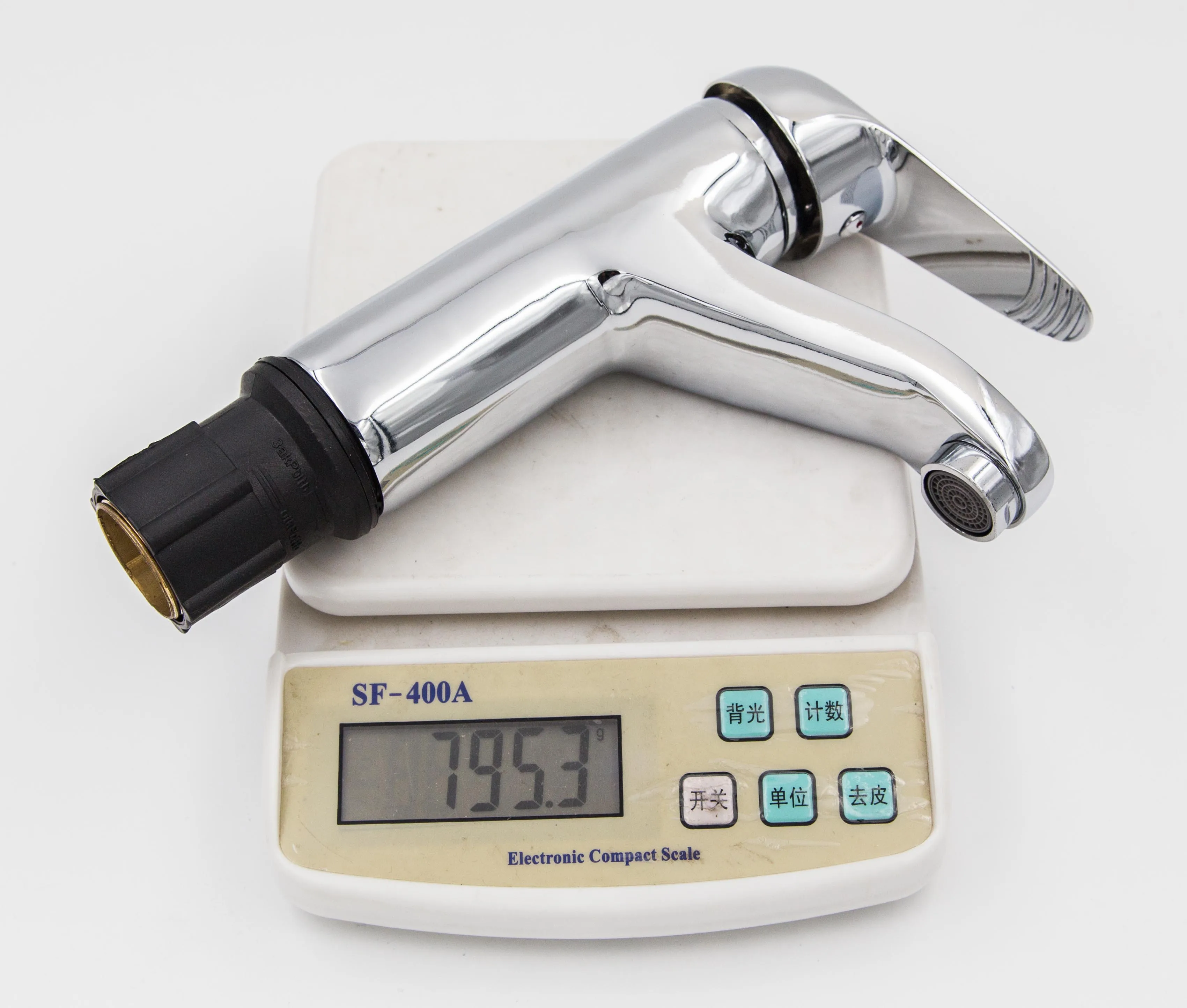 SF-3201 Single lever single hole deck mounted zinc body zinc handle water save 40mm cartridge chrome plate faucet basin mixer