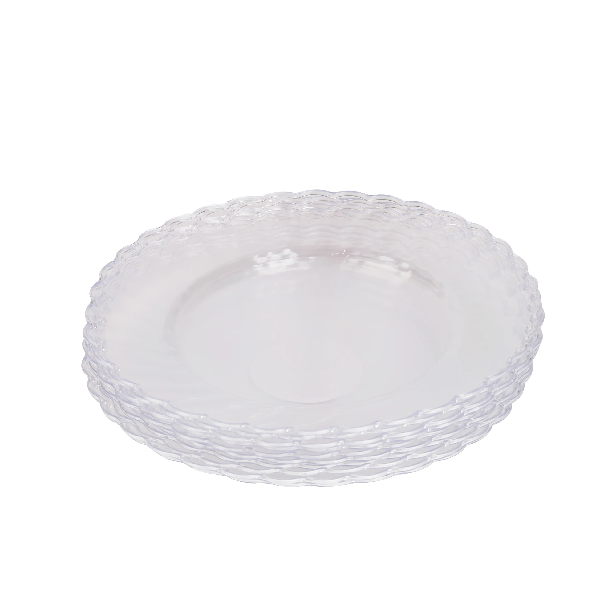 Hot Sale 7.5 inch  travel plate set party plastic 10 ct Cookie plate clear For Party