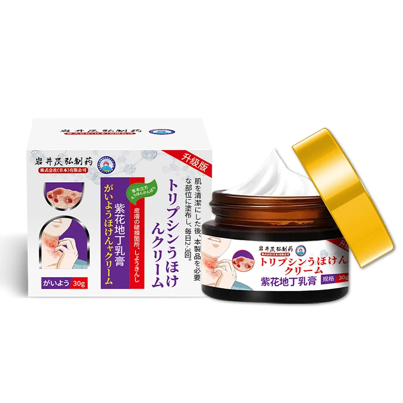 Iwai Minhiro Herbal Cream Purple Flower Diodin Skin Anti-Itch Topical Chinese Plaster Product