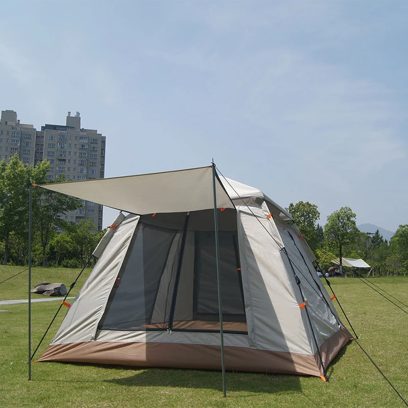 New Style Outdoor Tent 4-5 Persons Full-automatic Double Beach Camping Simple Multi-person Rainproof Camping Tent