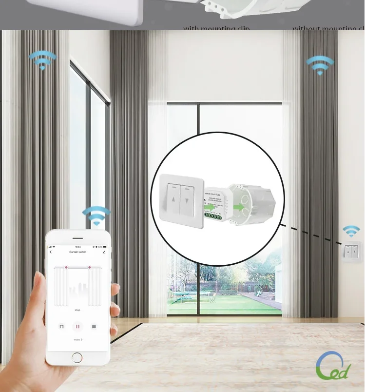 SZMYQ Tuya Wi-Fi умный модуль переключателя занавеса 2300 Вт безопасная нагрузка 110-240 В напряжение 10А мини-Умный домашний