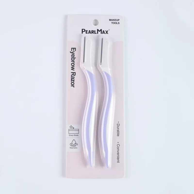 Flamingo eyebrow trimmer 2-pack female comfortable non-slip safety macro stainless steel eyebrow shaving blade