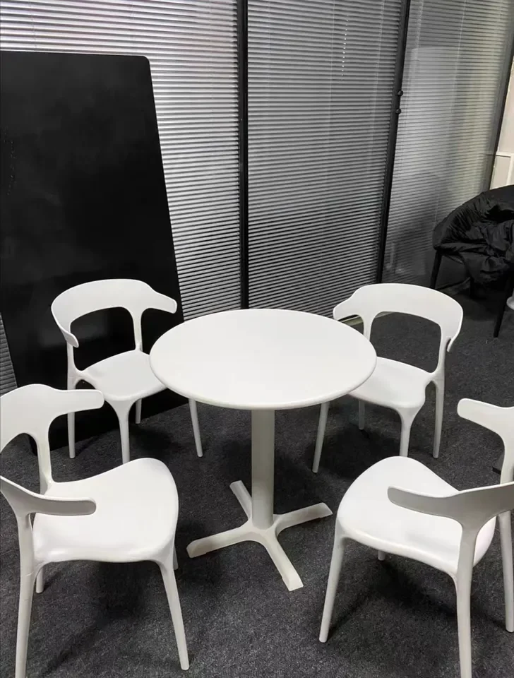 Hot selling Outdoor Carbon steel latte tables garden leisure simple milk tea coffee shop outdoor balcony small round table