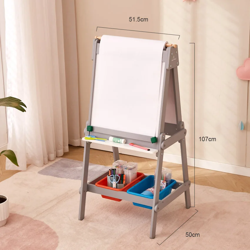 Wooden Art Easel Kids Easel with Chalkboard wood Easel for children