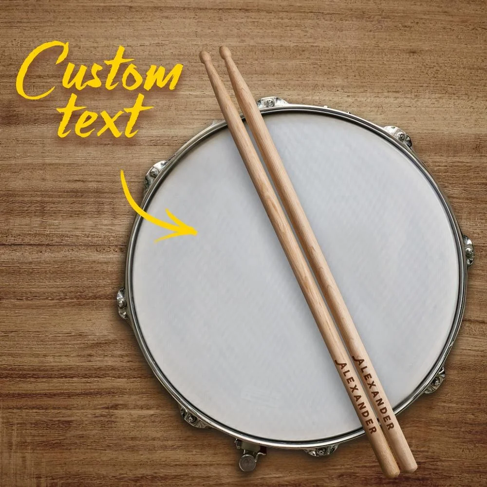 Деревянные барабанные палочки с гравировкой под заказ, барабанные палочки для барабанщика