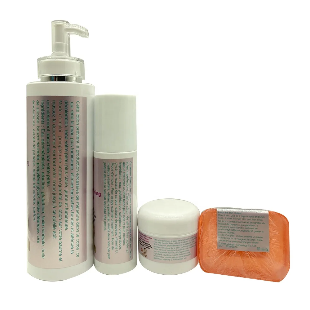 Rebranding Cosmetics Private Label Skincare Set Best Whitening Soap Serum Face Cream Body Lotion for Lightening Glowing Skin