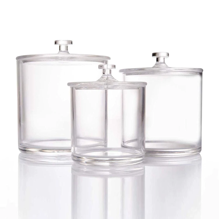 Factory Price Acrylic Storage Box Premium Quality Clear Plastic Apothecary Jars with Lids