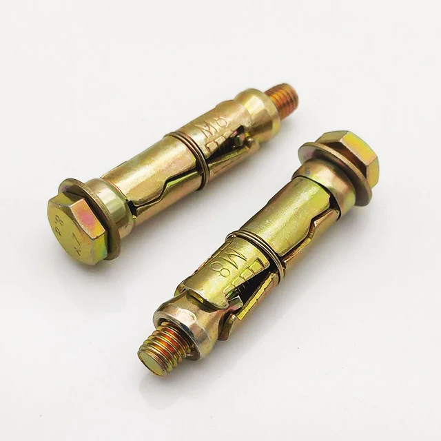 Factory wholesale good quality Carbon steel yellow zinc plated M6 M8 M10 M12 4 Pcs Fix Anchor Bolt
