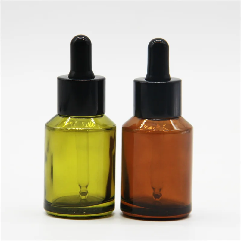 Frosting Amber Glass dropper for cosmetic packag Bottles customized Essential Oil dropper bottle  glass bottle