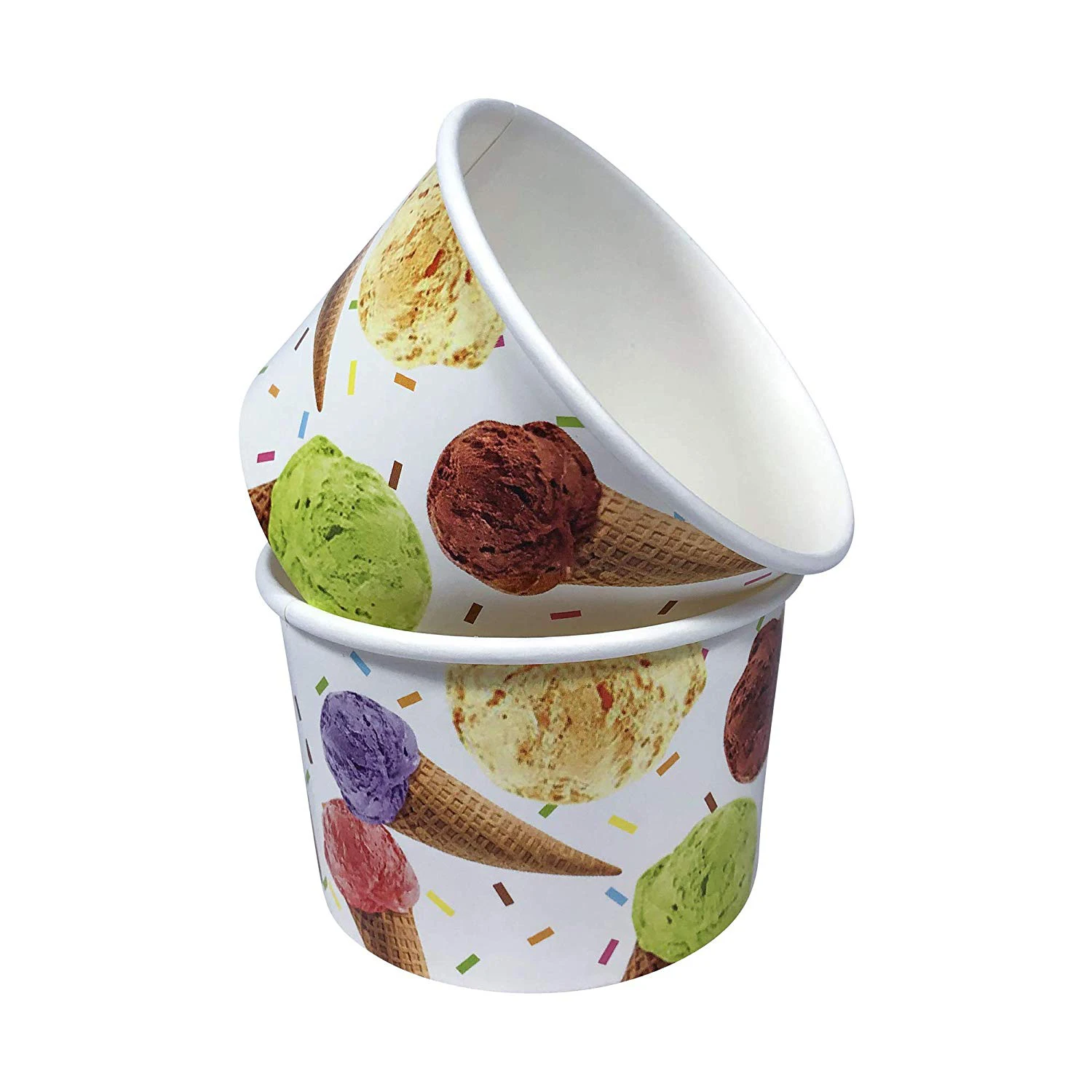 4oz PE coated design biodegradable ice cream paper cup with lids