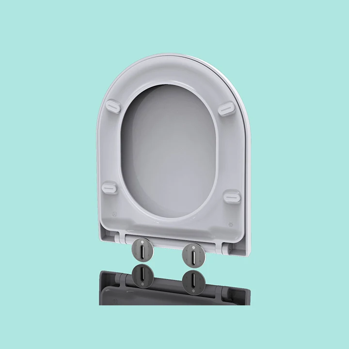 Duroplast UF toilet seat cover with quick release and adjustable hinge silent opening and closing for toilet