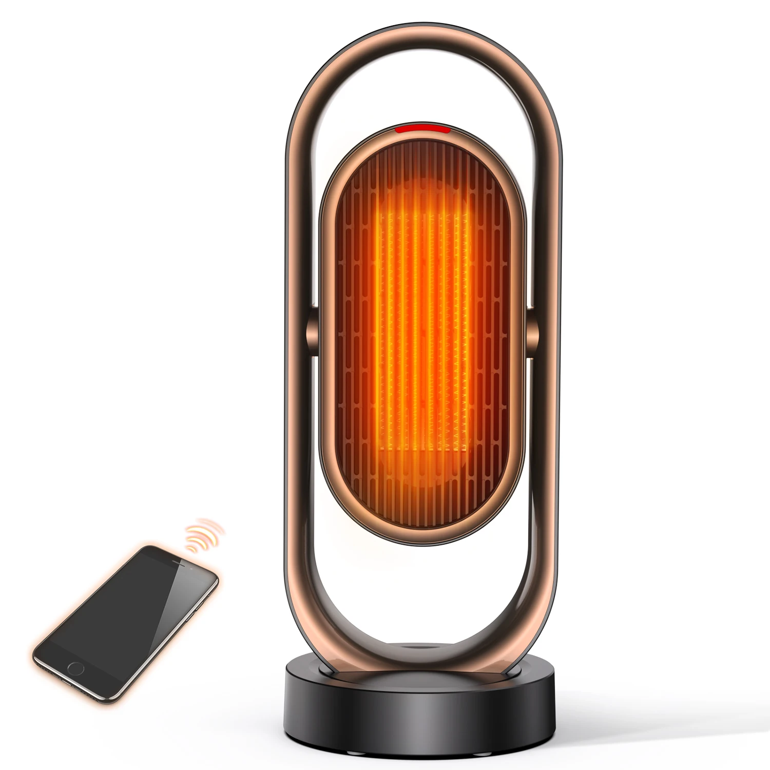 KC CE CB Certificate 360 Oscillation Angle Tip-Over Protection Remote Control Electric Ceramic Heaters For Winter Home