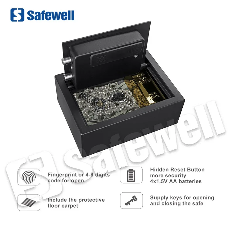 Новое поступление цифровой замок Safewell с отпечатком пальца для безопасности напольный скрытый металлический Сейф ванной