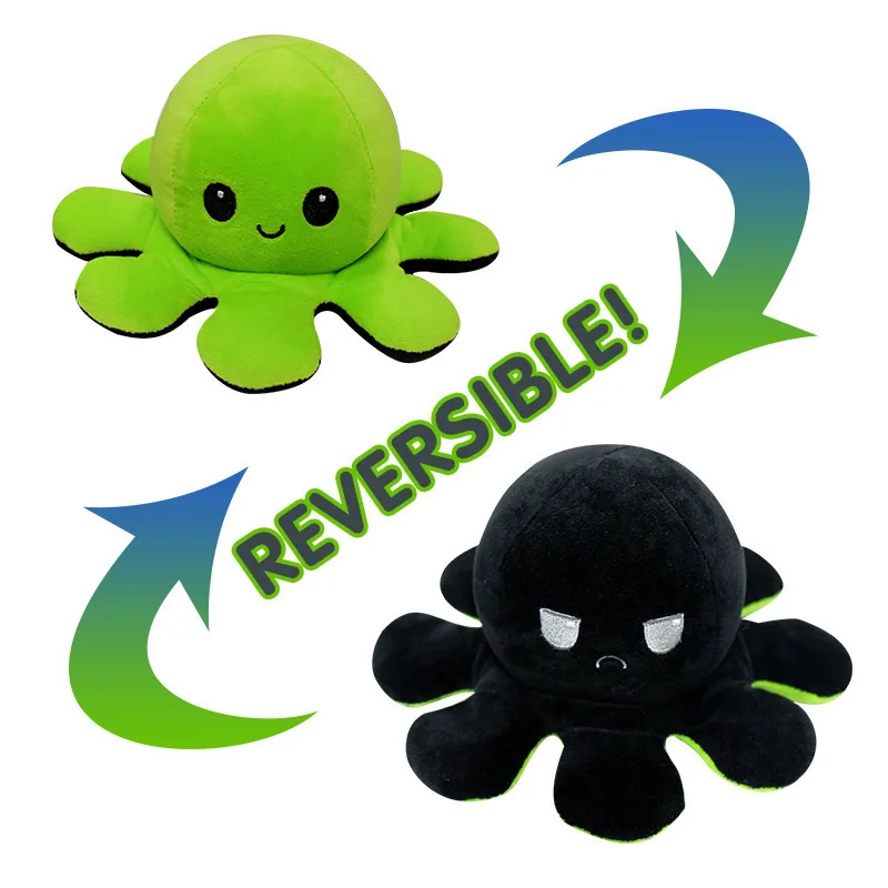 
2021 Amazon Top Sale Reversible Plushie Toys Double-Sided Flip Reversible Stuffed Animals Doll Octopus Among Us Soft Toy Plush 