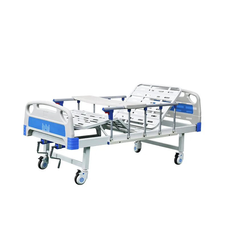 cheapest price used hospital beds manual crank bed 1/2/3 cranks patient bed for sales