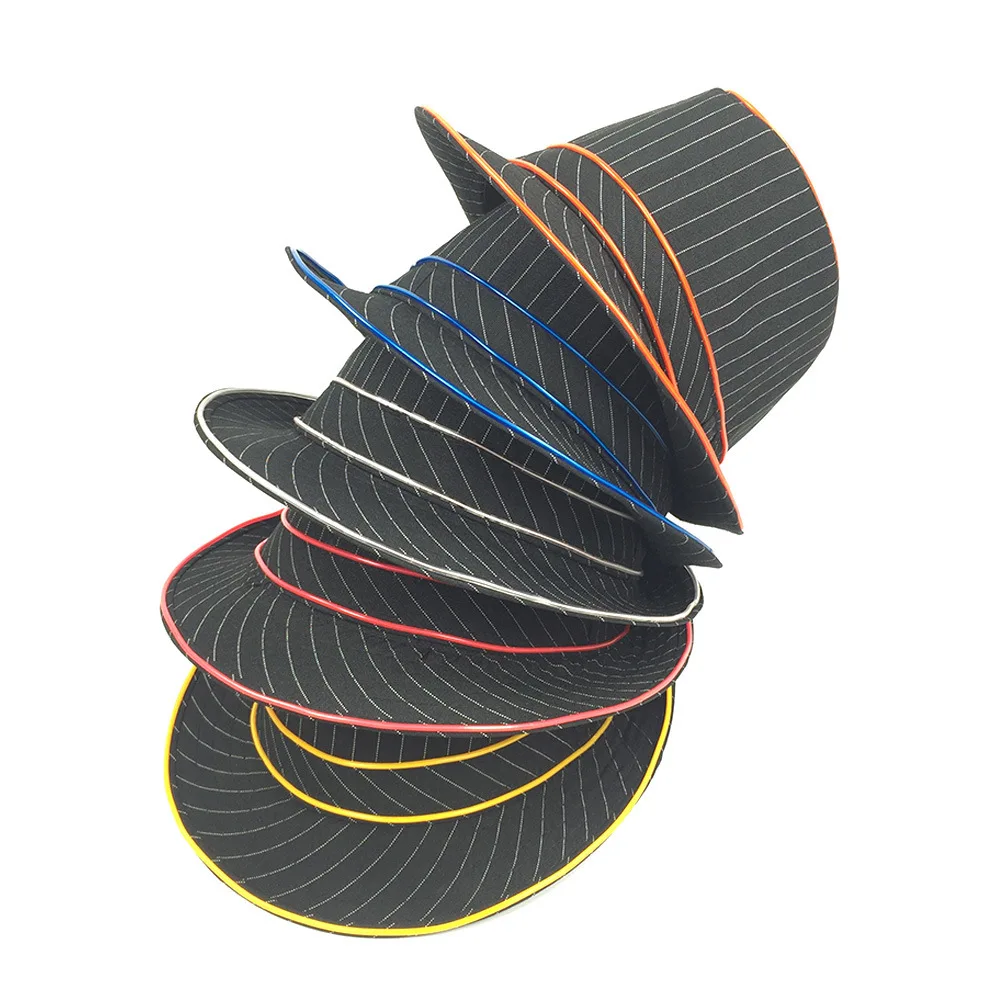 Partycool Glow Theme Party Neon Glow Birthday Party in The Dark Light up Hat Colors Flashing EL Flash Wire Fedora Party Favor