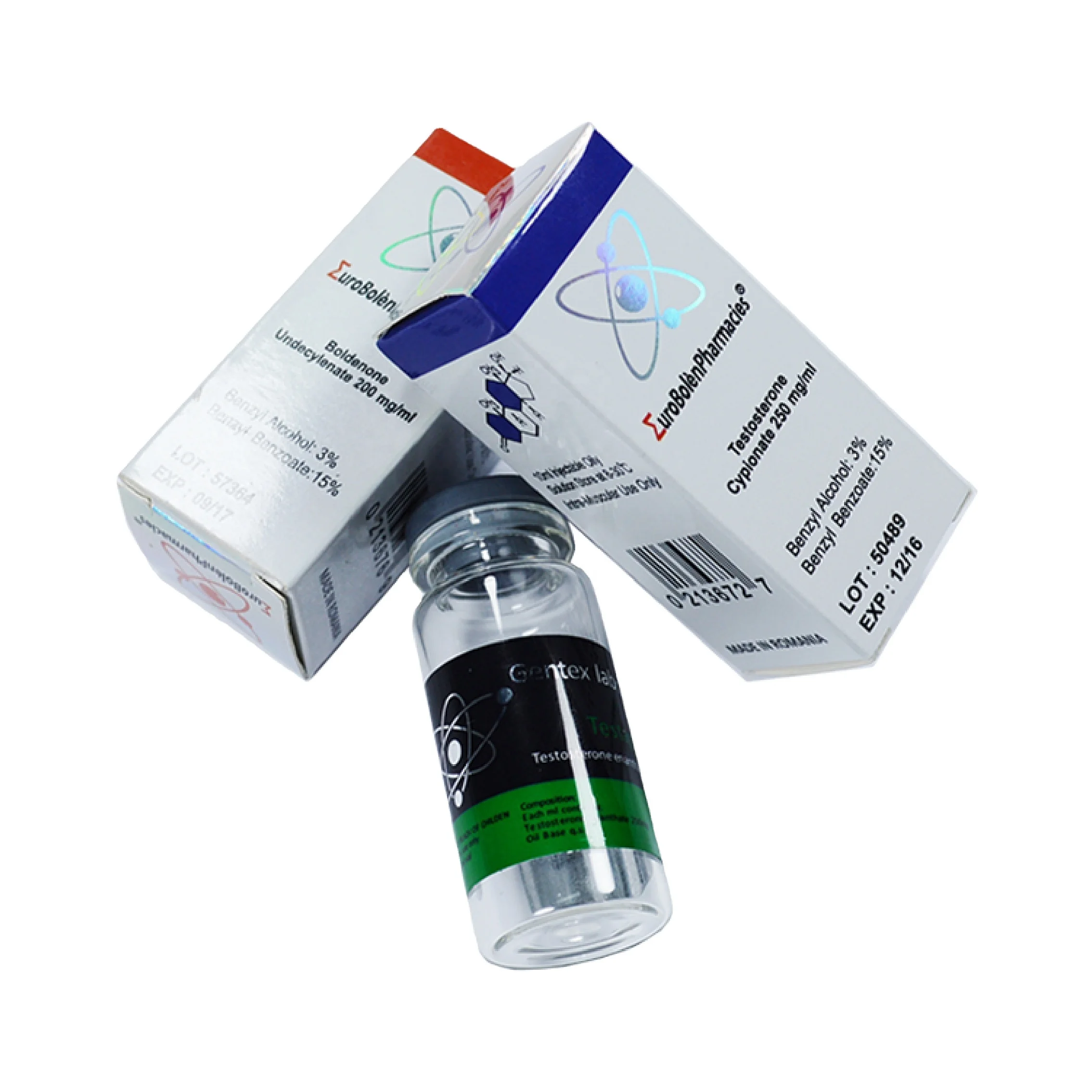 High quality 10ml bottle and glass vial labels and box