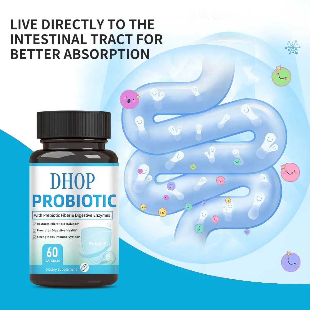 OEM Probiotic Capsules Probiotic 40 Billion CFU Probiotic Capsules Organic Prebiotics Immune, Digestive & Gut Health
