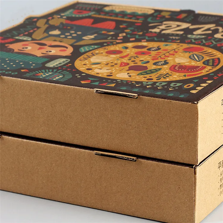 
Wholesale Empty Mini Biodegradable Box Carton Cheap Pizza Packing Box Design 