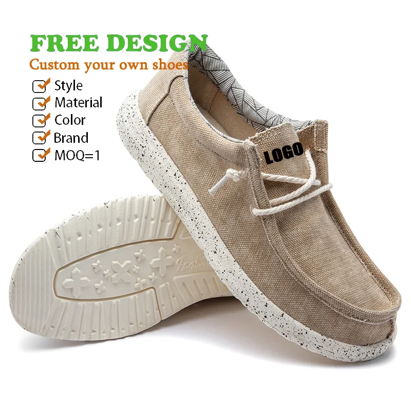 Custom Design Fashion Moccasins Shoes Men Slip On Slide With Print on Them Flat Casual Loafer Boat Shoes for Men