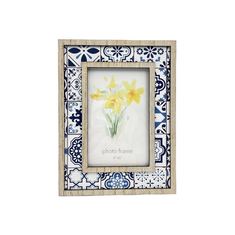 Wholesale Customized 4*4 MDF Wood Color Design Photo Picture Frame for Gift Tabletop Home Decorative Office Bedroom