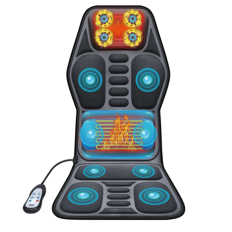 New Infrared Heating Vibration Car Massage Mattress Home Office Neck Waist Back Full Body Massage Chair Cushion