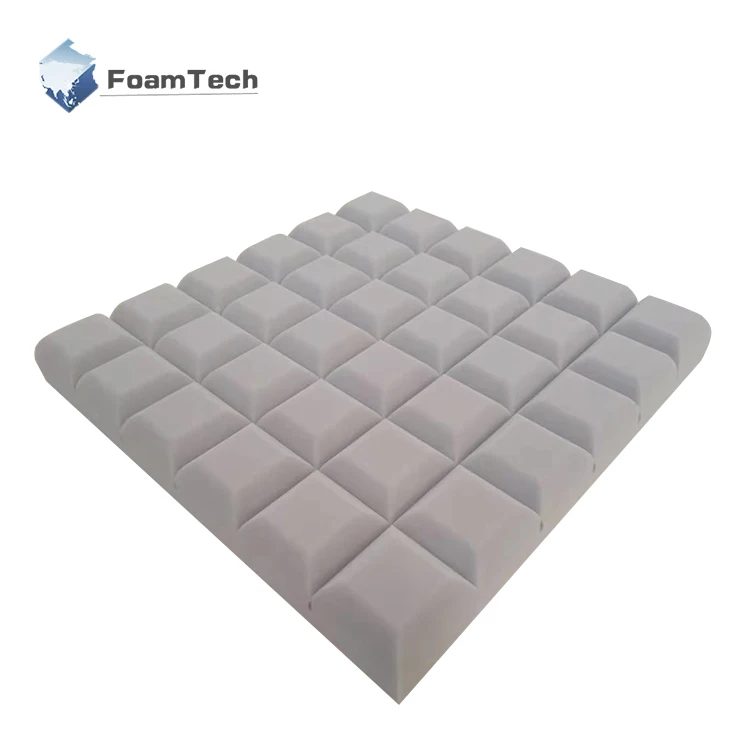 Customized High Density melamine studio pyramid shape acoustic foam white