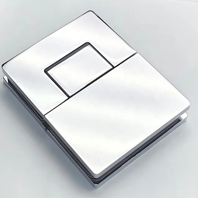 Adjustable Brushed Nickel Shower Hinge Wall Mount Offset Back Plate shower hinge Cover Plates Mirror glass door hinges