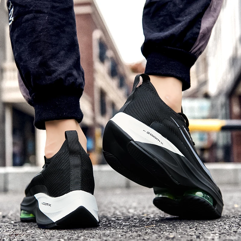 Mens Professional Air Cushion Mesh Breathable Running Shoes Outdoor Sports Athletic Walking Shoes