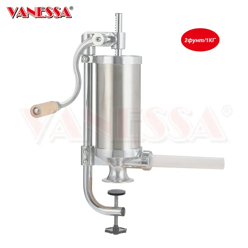 2.5 фунт домашный шприц колбасный с зажимом из нержавеющей стали - 4 колбасные насадки