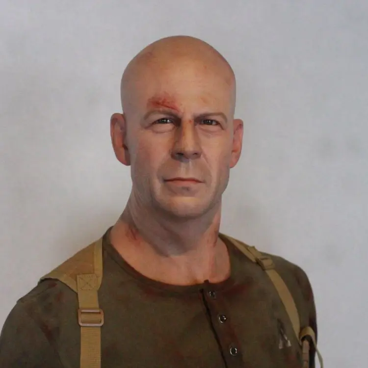 Marvel Silicone Action Figure of Bruce Willis Life Size Movie Statue for Sale